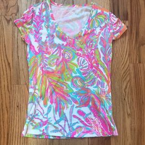 Lilly Pulitzer Scuba to Cuba V-neck cap Sleeve XXS